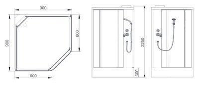 Душевая кабина Bolu Prizmas BL-100 Душевая кабина Bolu Prizmas BL-100