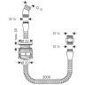 Hansgrohe Держатель душа для установки на край ванны, со шлангом, цвет: хром