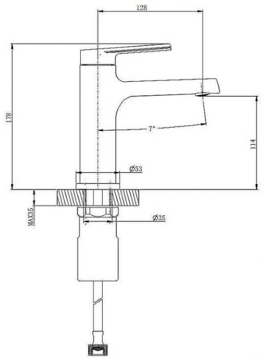 Смеситель для раковины Splenka S50.10.09 Графит матовый