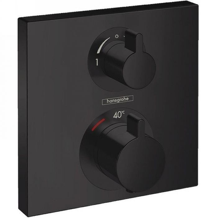Смеситель для душа Hansgrohe Ecostat Square 15714670 с термостатом Черный матовый