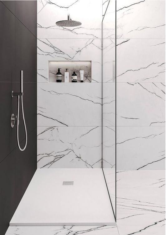 Душевой поддон из искусственного камня Starohome Solid 140х90 1237475 цвет Белый матовый