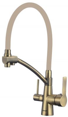 Смеситель для кухни Savol S-L1805C-12 цвет Бронза Бежевый
