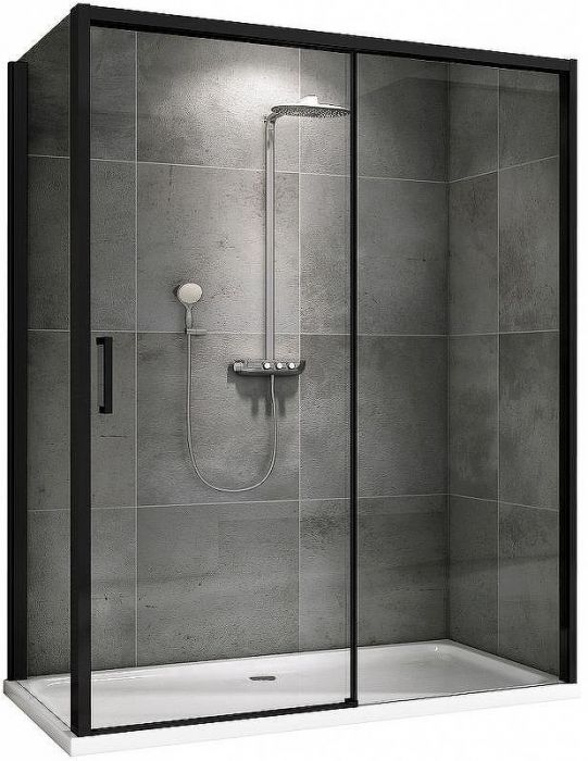 Душевой уголок Abber Komfort 130x90 AG93130B-S92B профиль Черный стекло прозрачное