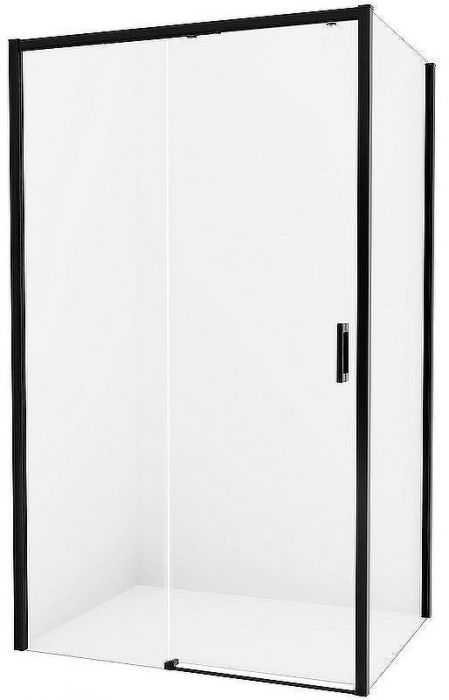 Душевой уголок New Trendy Prime Black 150х90 L D-0326A/D-0129B профиль Черный стекло прозрачное