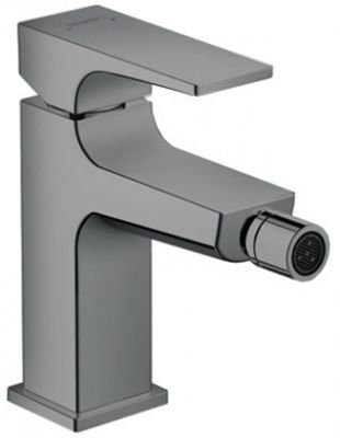 Hansgrohe Metropol Смеситель для биде на 1 отв, с донным клапаном, излив 129мм, цвет: шлифованный черный хром