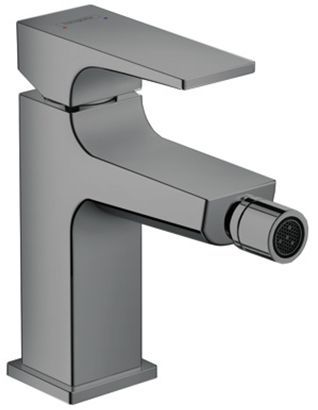 Hansgrohe Metropol Смеситель для биде на 1 отв, с донным клапаном, излив 129мм, цвет: шлифованный черный хром
