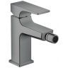 Hansgrohe Metropol Смеситель для биде на 1 отв, с донным клапаном, излив 129мм, цвет: шлифованный черный хром