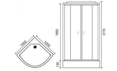 Душевая кабина Royal Bath RB 100HK7-BT-CH (черное/прозрачное) Душевая кабина Royal Bath RB 100HK7-BT-CH (черное/прозрачное)