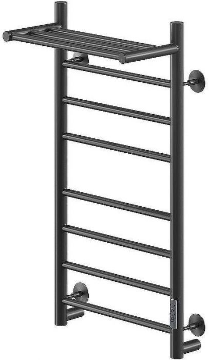 Электрический полотенцесушитель Ника Way-2 80/40 U с полкой Черный матовый