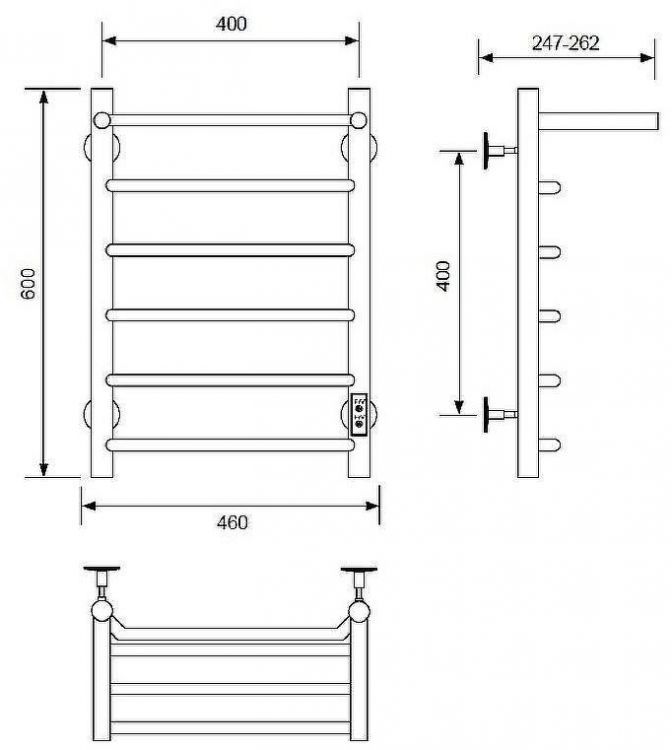 Электрический полотенцесушитель Comfysan Scola EC-6 60x40 016807 с полкой Хром