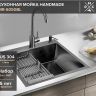 Кухонная мойка Ростовская Мануфактура Сантехники 60 MR-6050BL Графит Кухонная мойка Ростовская Мануфактура Сантехники 60 MR-6050BL Графит