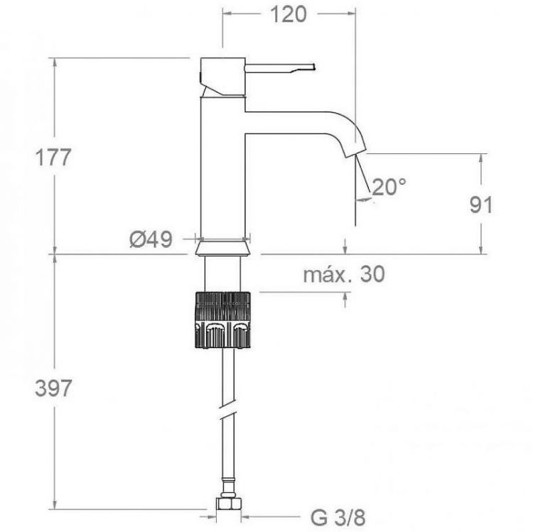 Смеситель для раковины Ramonsoler Odisea 390401NM Черный матовый Смеситель для раковины Ramonsoler Odisea 390401NM Черный матовый