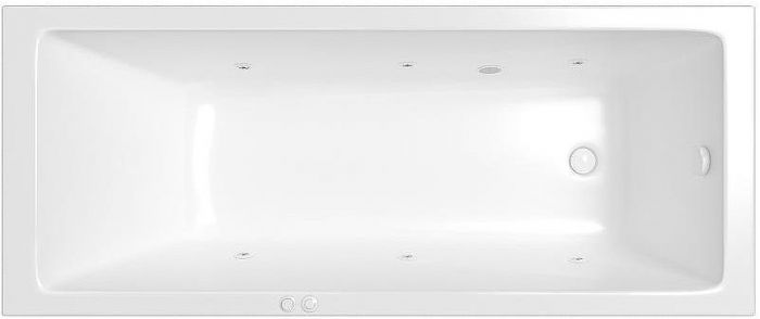 Акриловая ванна Whitecross Wave Slim 160x80 0111.160080.100.SOFT.WH с гидромассажем