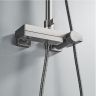 Душевая система Rose R18T R1896T с термостатом Оружейная сталь