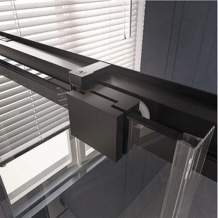 Душевая дверь Veconi Premium Trento PTD-30B 120 PTD30-B-120-01-C4 профиль Черный матовый стекло прозрачное