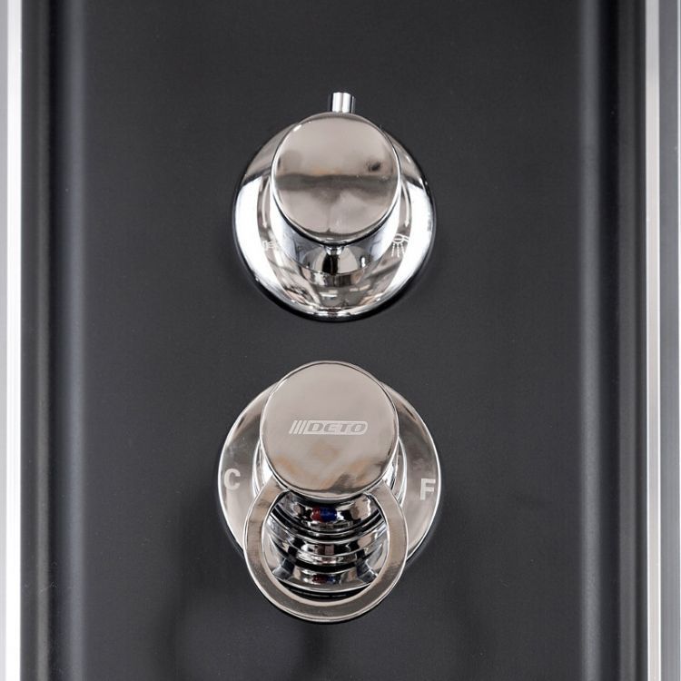 Душевая кабина Deto BМ4510 N (без крыши) BLACK 100x100x208 Душевая кабина Deto BМ4510 N (без крыши) BLACK 100x100x208