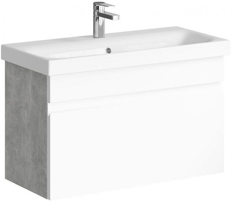 Тумба под раковину Aqwella Smart 80 SRT0108BS подвесная Бетон светлый Тумба под раковину Aqwella Smart 80 SRT0108BS подвесная Бетон светлый