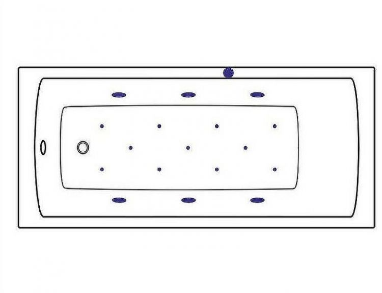Акриловая ванна Excellent Aquaria 140x70 WAEX.AQU14.RELAX.BR с гидромассажем