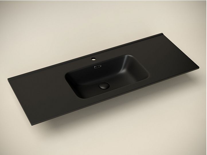 Умывальник CERAMICANOVA Element накладной прямоугольный (цвет Черный Матовый) CN7006MB