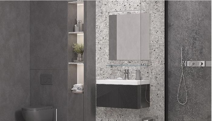 Тумба под раковину Velvex Edge 70 tp.EDG.9696.70.1Y подвесная Графит