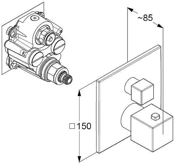 Смеситель для душа Kludi Decus 54885N575 цвет Никель брашированный Смеситель для душа Kludi Decus 54885N575 цвет Никель брашированный