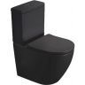 Унитаз компакт SantiLine SL-5016MB Черный матовый с бачком и сиденьем Микролифт
