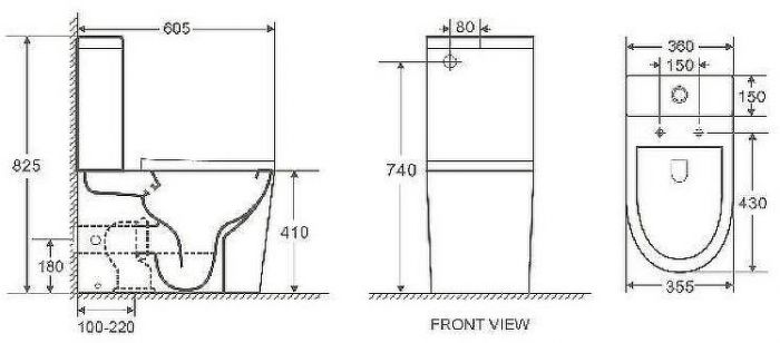 Унитаз компакт WeltWasser Salzbach 001 MT-BL 10000003765 Черный матовый с бачком и сиденьем Микролифт