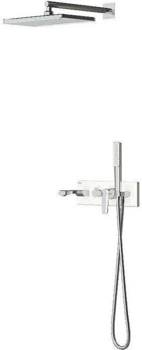 Душевая система Teska Life AS3100W Хром Белое стекло