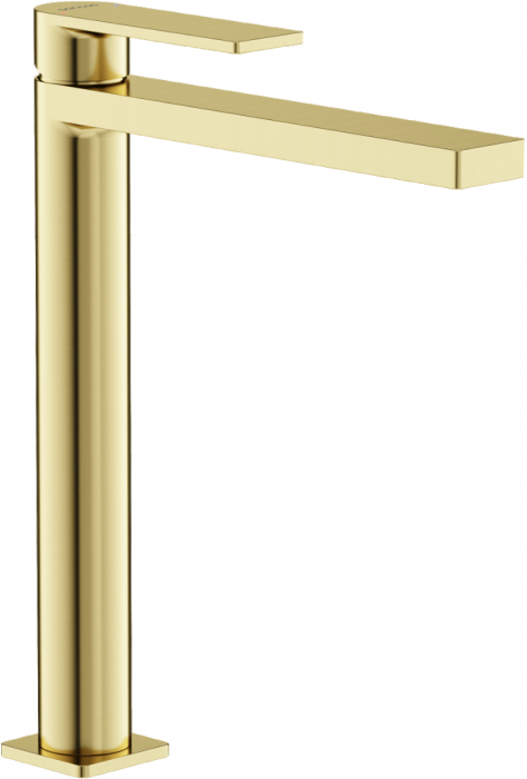 Смеситель для раковины SANCOS Studio, брашированное золото, PVD покрытие, SC9016BG