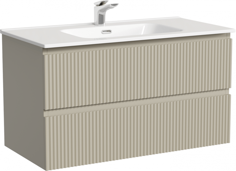 Тумба подвесная SANCOS Snob R 890х445х500, c двумя ящиками оснащенными доводчиками, Beige Soft ,SNR90CE