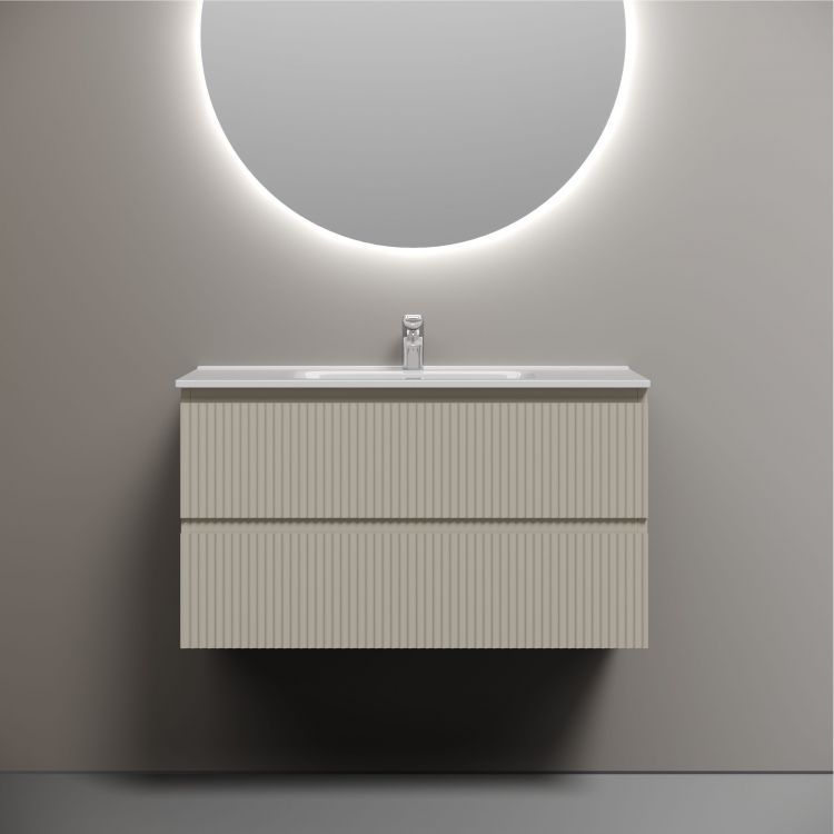 Тумба подвесная SANCOS Snob R 890х445х500, c двумя ящиками оснащенными доводчиками, Beige Soft ,SNR90CE