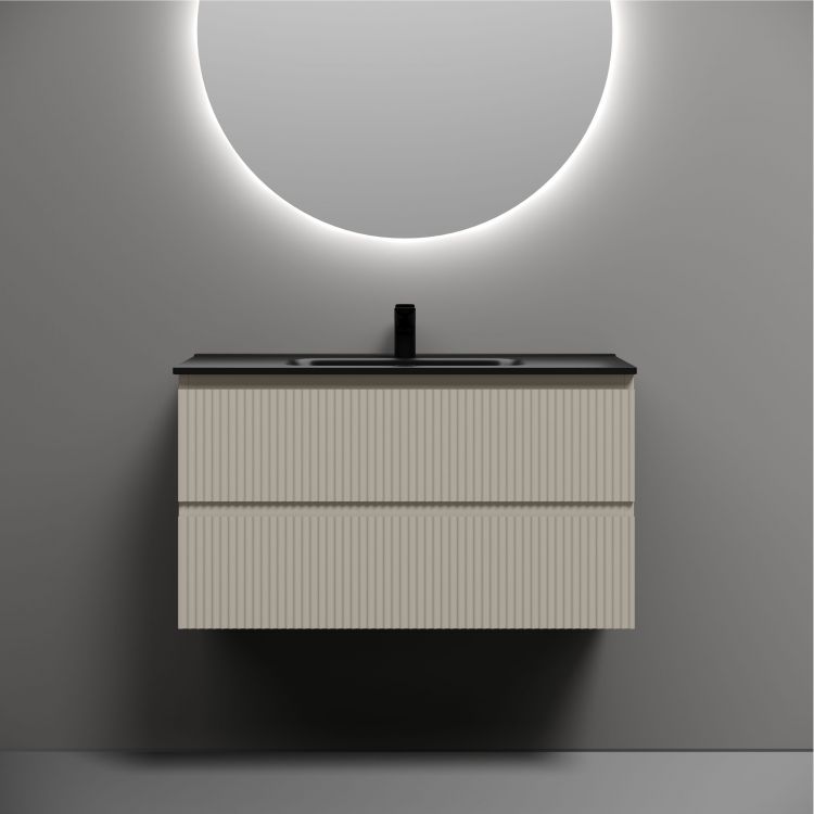 Тумба подвесная SANCOS Snob R 890х445х500, c двумя ящиками оснащенными доводчиками, Beige Soft ,SNR90CE