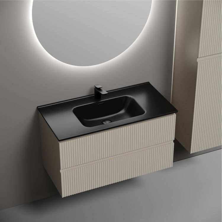 Тумба подвесная SANCOS Snob R 890х445х500, c двумя ящиками оснащенными доводчиками, Beige Soft ,SNR90CE