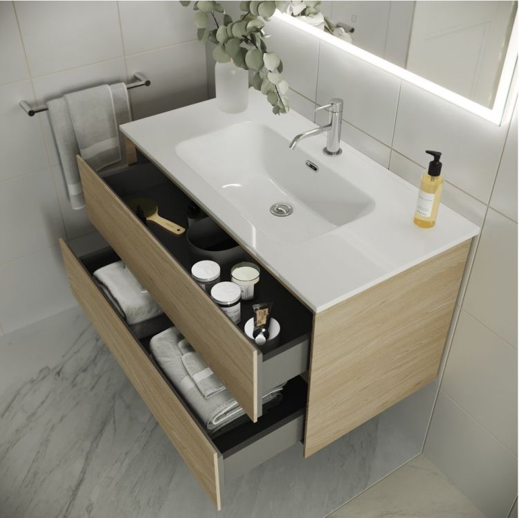 Тумба подвесная SANCOS под раковину Cento, карпатская ель 890х450х500, CN90KE