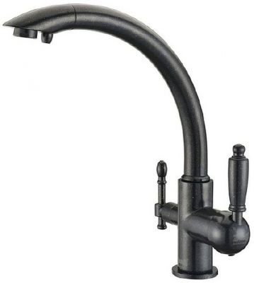 Смеситель для кухни ZorG Clean Water ZR 314 YF-33 ЧЕРНЫЙМЕТАЛЛ Черный
