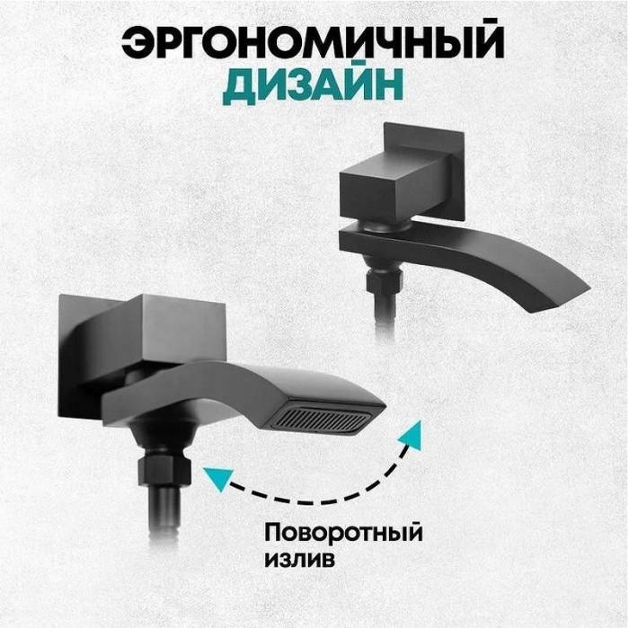 Душевая система Grocenberg GB5007BL Черная матовая