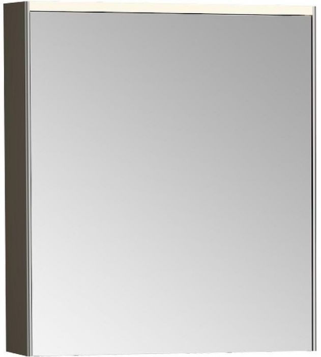Зеркальный шкаф Vitra 60 R 66910 с подсветкой Антрацит глянцевый