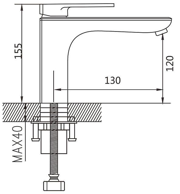 Смеситель для раковины Raffine F0185 цвет Хром
