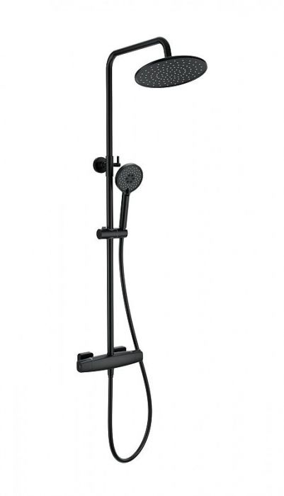 Душевая система Wonzon & Woghand Neo WW-B3035-A-MB с термостатом цвет Черный матовый