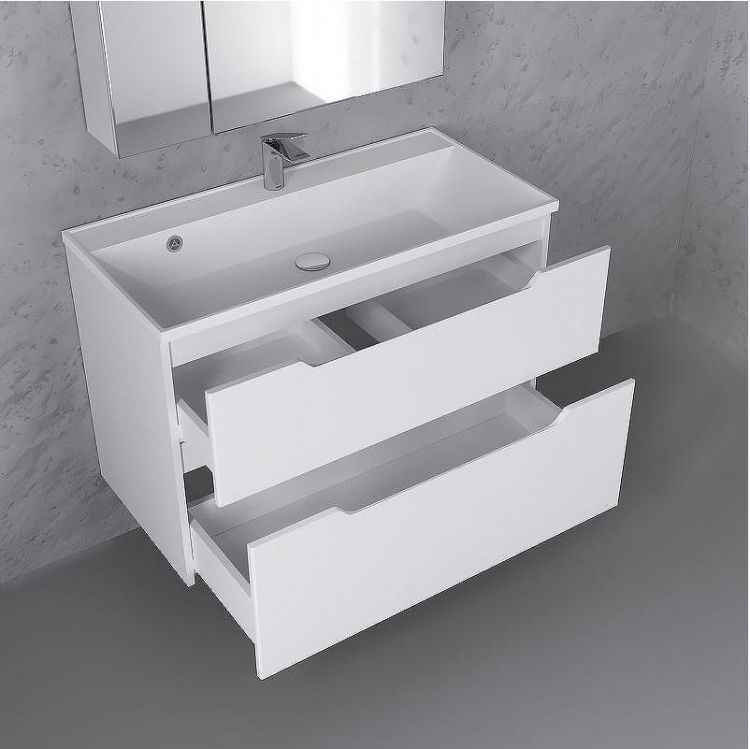 Тумба под раковину Raval Wector 90 Wct.01.90/P/W/MD подвесная Белая