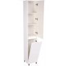 Шкаф пенал Style Line Даллас 30 Люкс с бельевой корзиной Белый