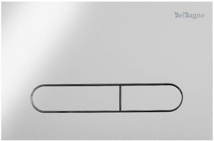 Комплект унитаза с инсталляцией BelBagno Loto BB070CHR/SC/BB002-80/BB005-PR-CHROME с сиденьем Микролифт и клавишей смыва Хром глянцевый