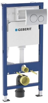 Инсталляция Geberit Delta 458.118.21.2 для унитаза с клавишей смыва цвет Хром