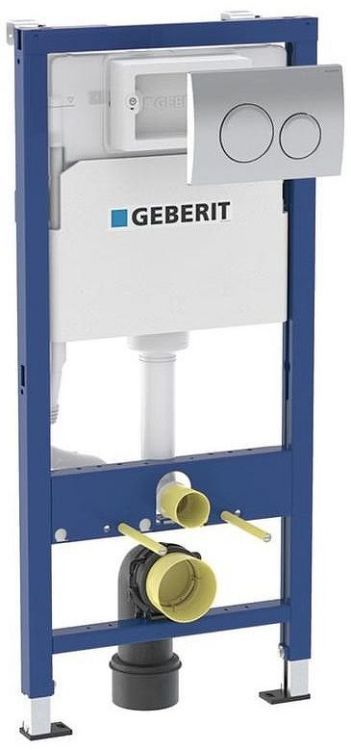 Инсталляция Geberit Delta 458.118.21.2 для унитаза с клавишей смыва цвет Хром