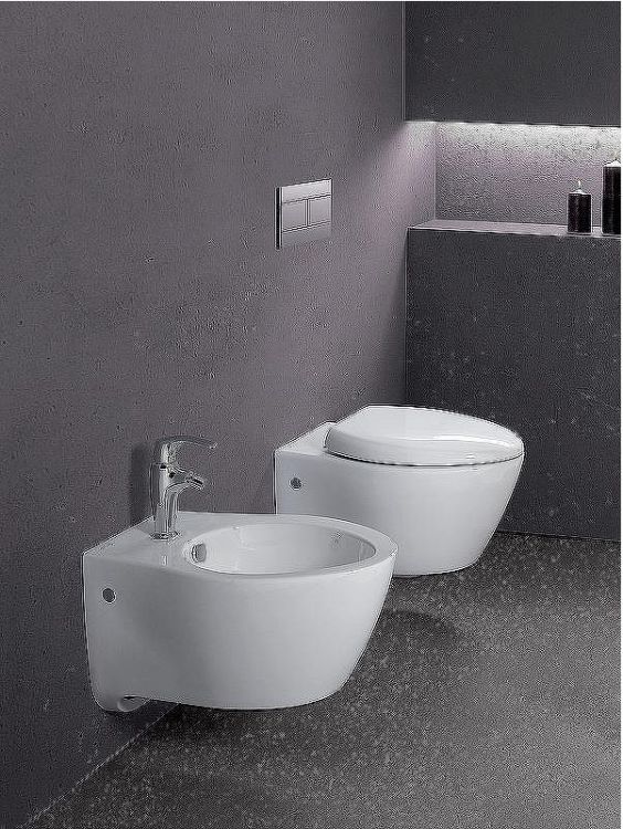 Комплект унитаза AM.PM Spirit FlashClean C701700WH+C707857WH с сиденьем Микролифт и инсталляцией Jacob Delafon E29025-NF+E4316-CP с клавишей смыва Хром