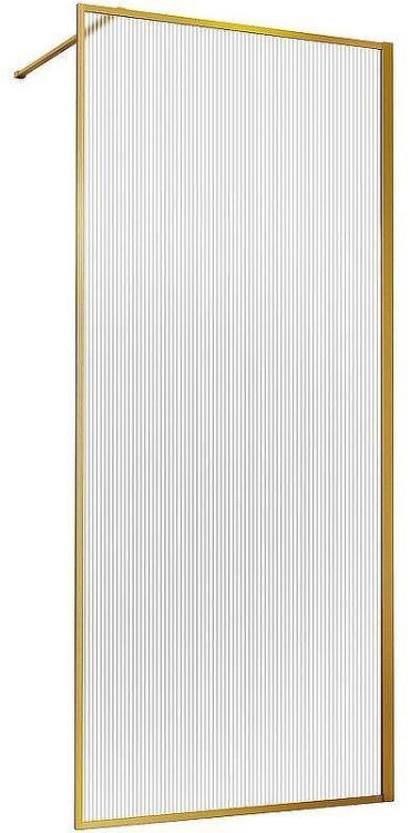 Душевая перегородка Vincea Walk-In 110 VSW-1HP110FLB профиль Черный матовый стекло рифленое