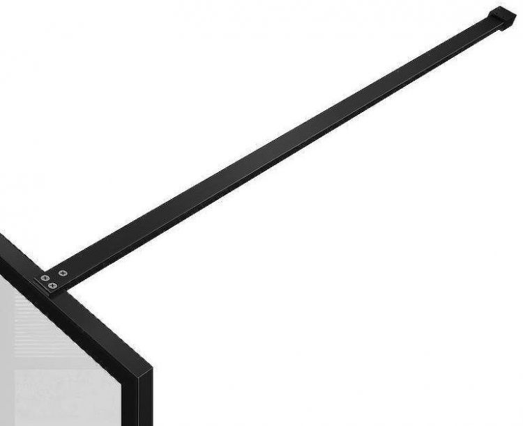 Душевая перегородка Vincea Walk-In 110 VSW-1HP110FLB профиль Черный матовый стекло рифленое