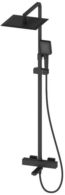 Душевая система Oliveeka D OL-739901-MB с термостатом цвет Черный матовый