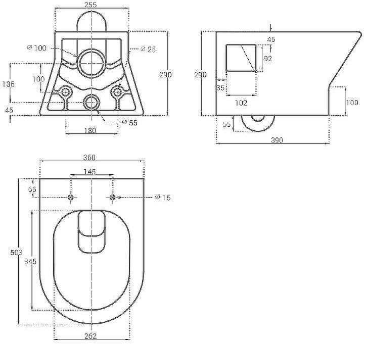 Унитаз Hansmann keramik Compact УНИ0001 подвесной Белый с сиденьем Микролифт Унитаз Hansmann keramik Compact УНИ0001 подвесной Белый с сиденьем Микролифт