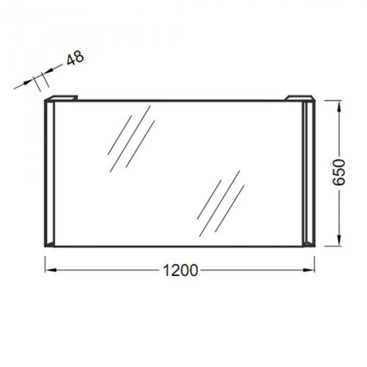 Зеркало 120х65 Jacob Delafon Reve EB577-NF 120 Зеркало 120х65 Jacob Delafon Reve EB577-NF 120